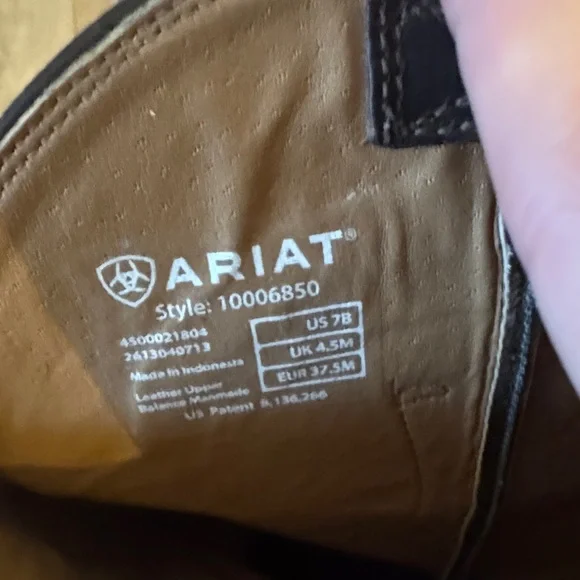 Ariat Dark Brown Studded Western Heeled Boots - Picture 3 of 3